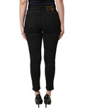 Dolce & Gabbana Black Skinny Cotton Low Waist Denim Jeans