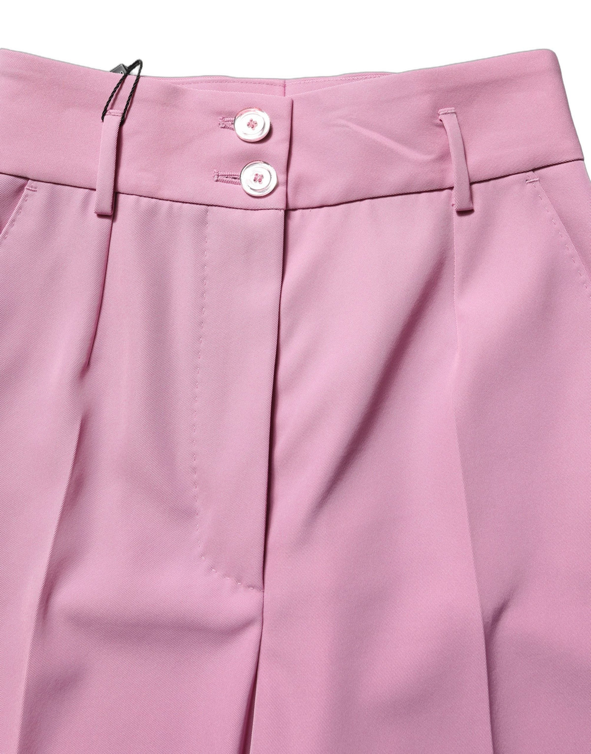 Dolce & Gabbana Pink High Waisted Polyester Trouser Pants