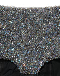 Dolce & Gabbana Black Rhinestone High Waist Hotpants Shorts