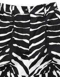 Dolce & Gabbana Black White Zebra Print Cotton High Waist Shorts