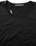 Dolce & Gabbana Black Cotton Round Neck Short Sleeves T-Shirt