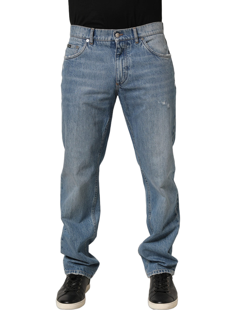 Dolce & Gabbana Light Blue Washed MidWaist Classic Denim Jeans