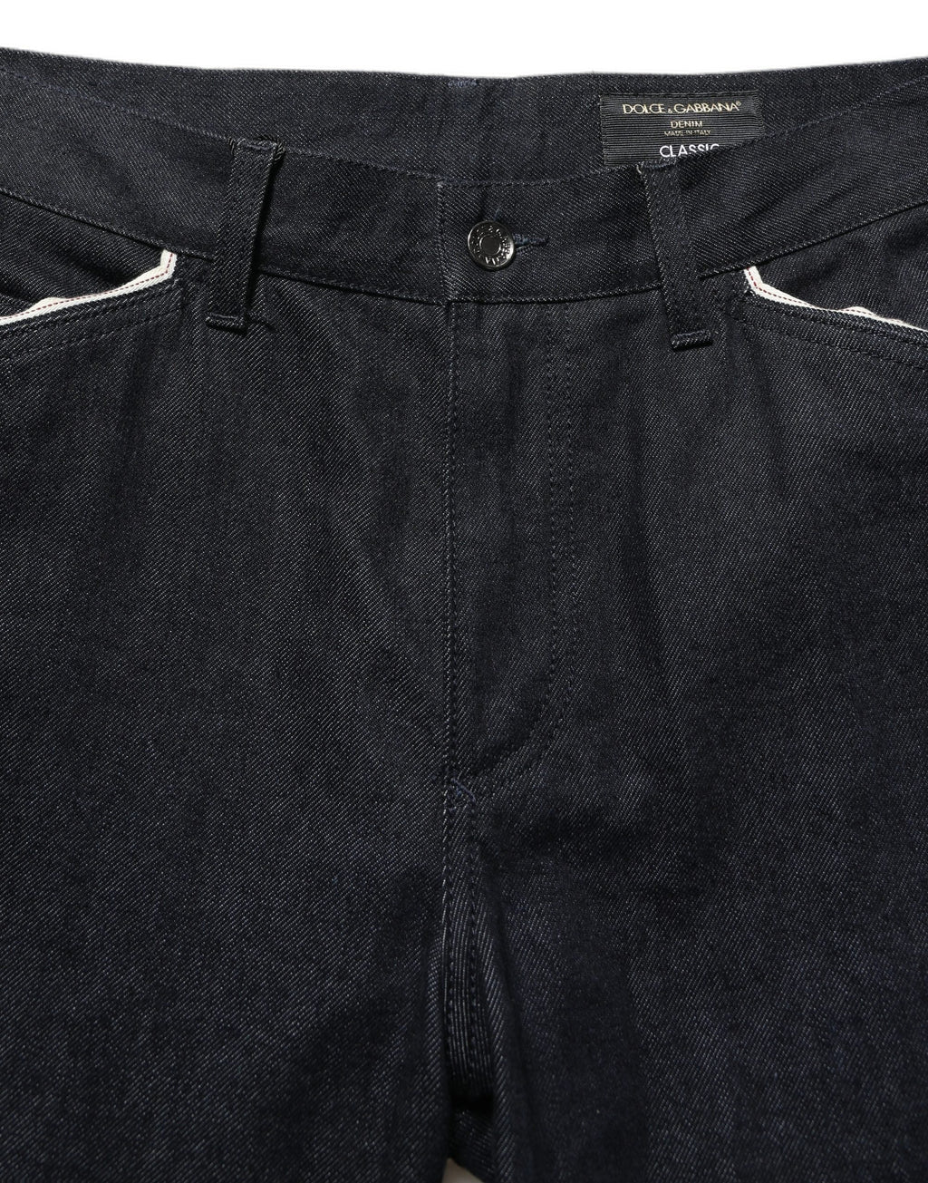Dolce & Gabbana Black Cotton Mid Waist Classic Men Denim Jeans