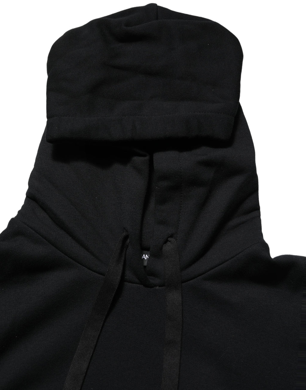 Dolce & Gabbana BlackWhite Appliqué Hooded Sweatshirt Sweater