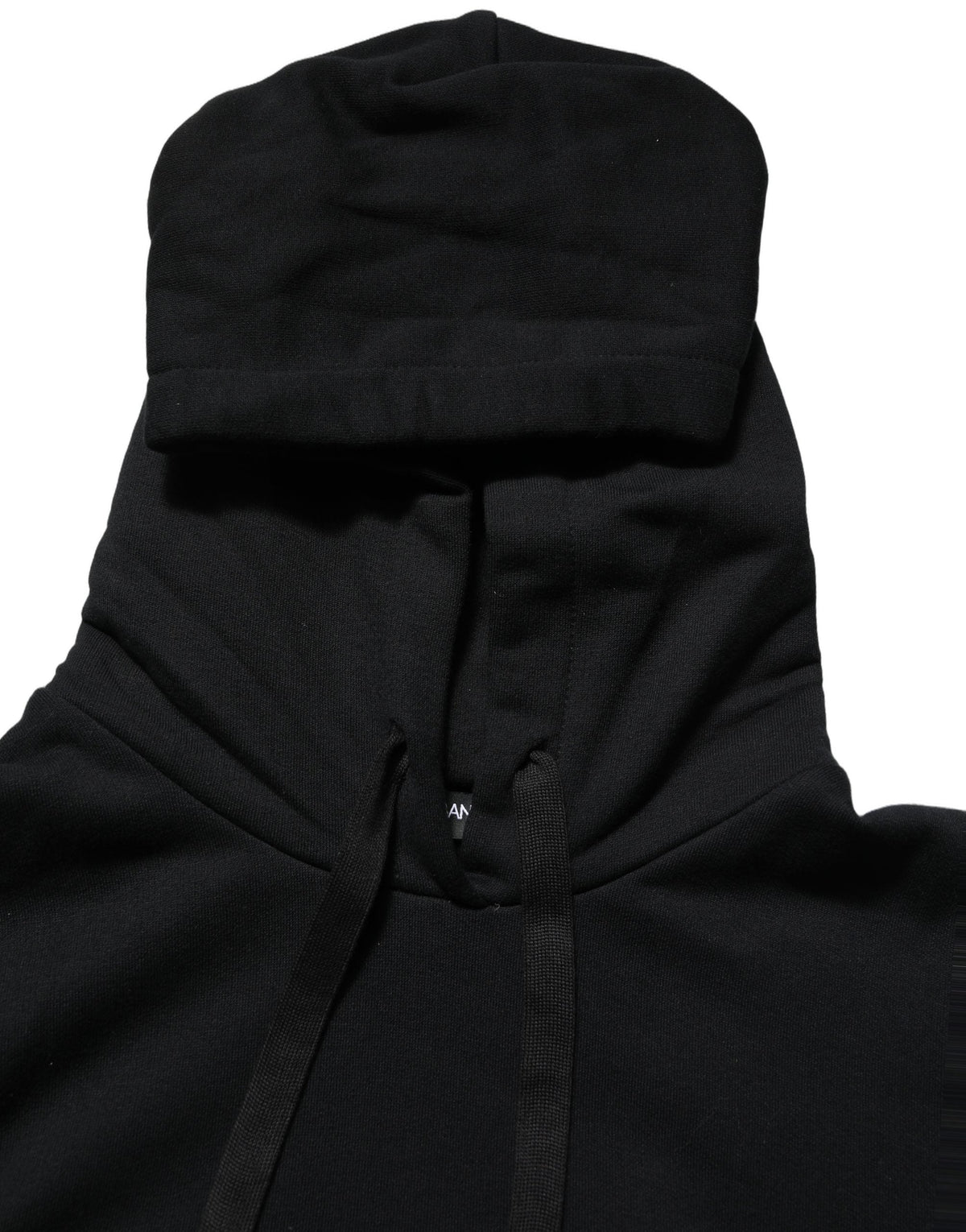 Dolce & Gabbana BlackWhite Appliqué Hooded Sweatshirt Sweater