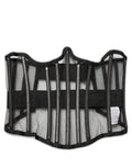 Dolce & Gabbana Black Sheer Tulle Bodysuit Cropped Corset Top