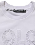 Dolce & Gabbana White Logo Round Neck Sleeveless T-shirt