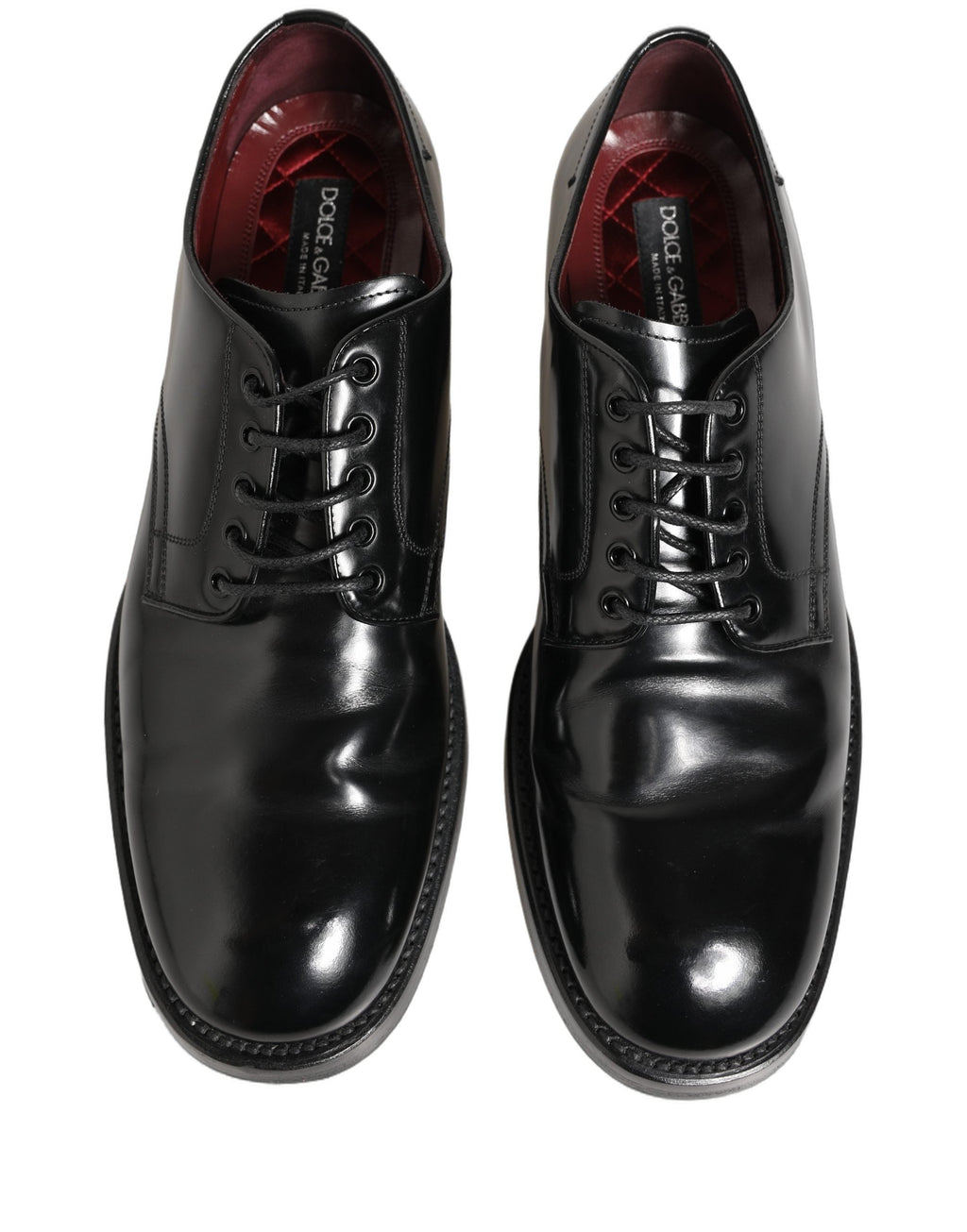 Dolce & Gabbana Black Leather Lace Up Derby Dress Formal Shoes