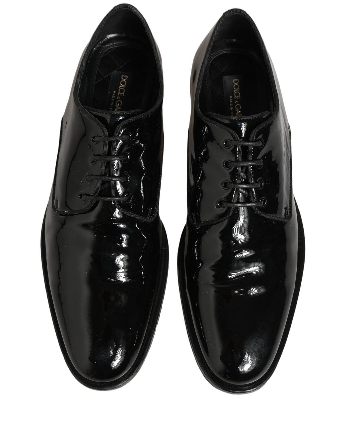 Dolce & Gabbana Black Leather Lace Up Derby Dress Formal Shoes
