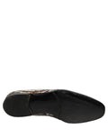 Dolce & Gabbana White Gold Sequined Slip On Loafers Shoes