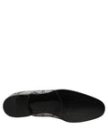 Dolce & Gabbana Multicolor Velvet Baroque Dress Loafers Shoes