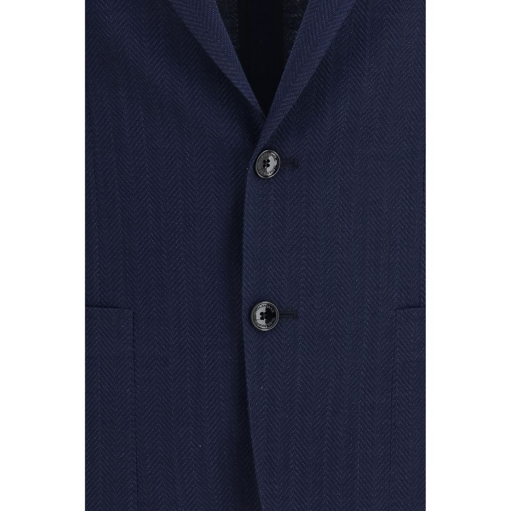Tagliatore Blue Wool Oves Aries Blazer
