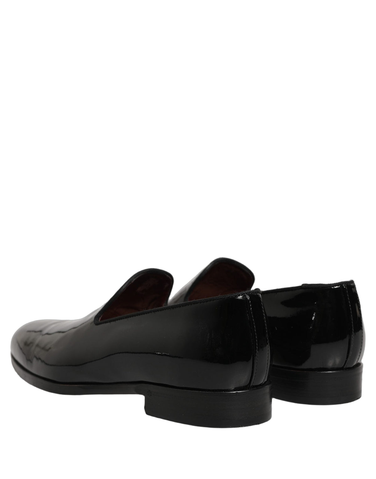 Dolce & Gabbana Black Patent Leather Men Dress Loafers Shoes