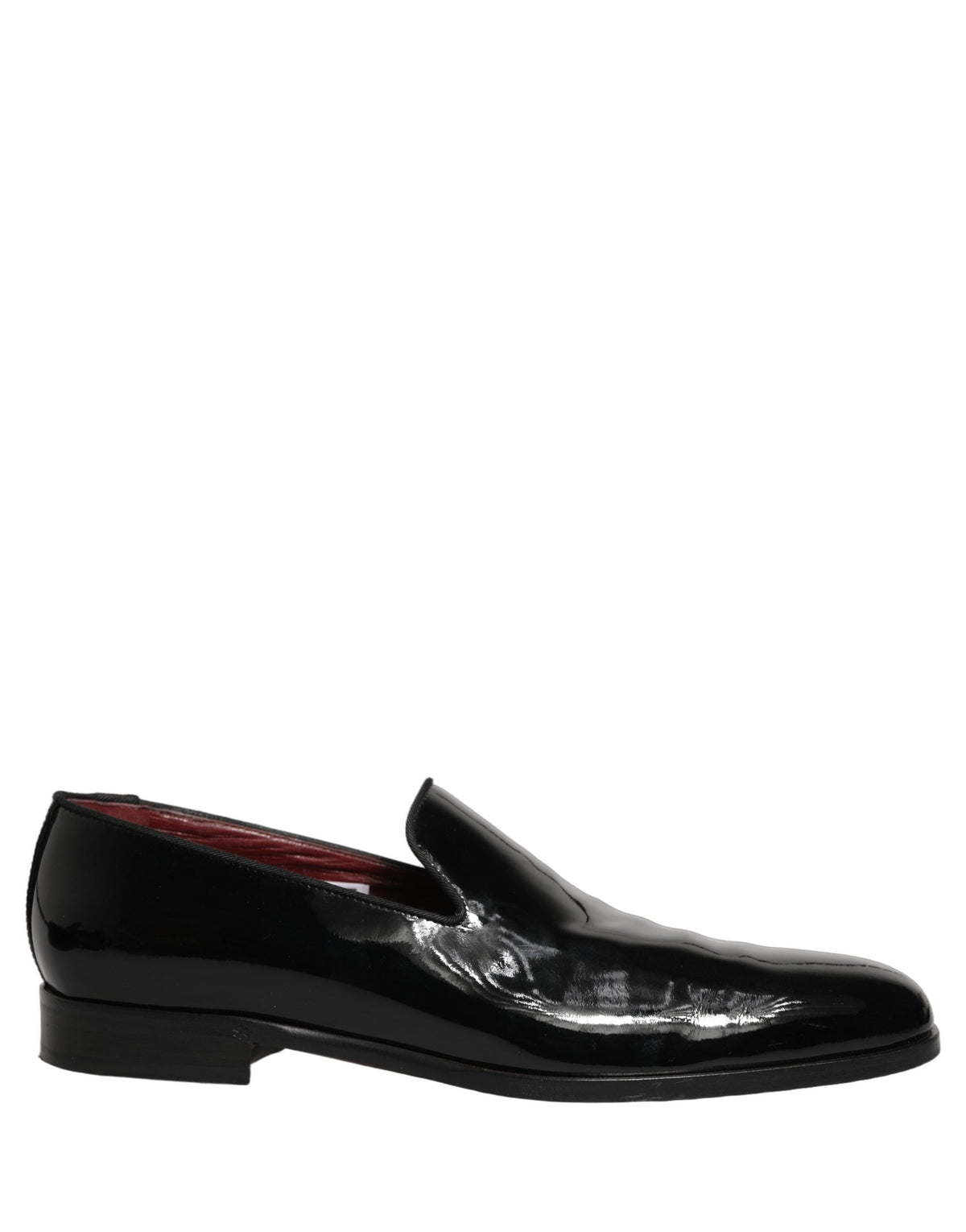 Dolce & Gabbana Black Patent Leather Men Dress Loafers Shoes