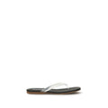 Senso Black Calf Leather Bos Taurus Flip-Flop Sandals