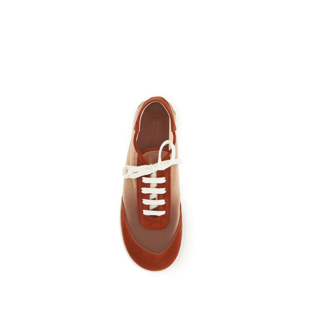 Dear Frances Red Polyester Low Top Sneakers