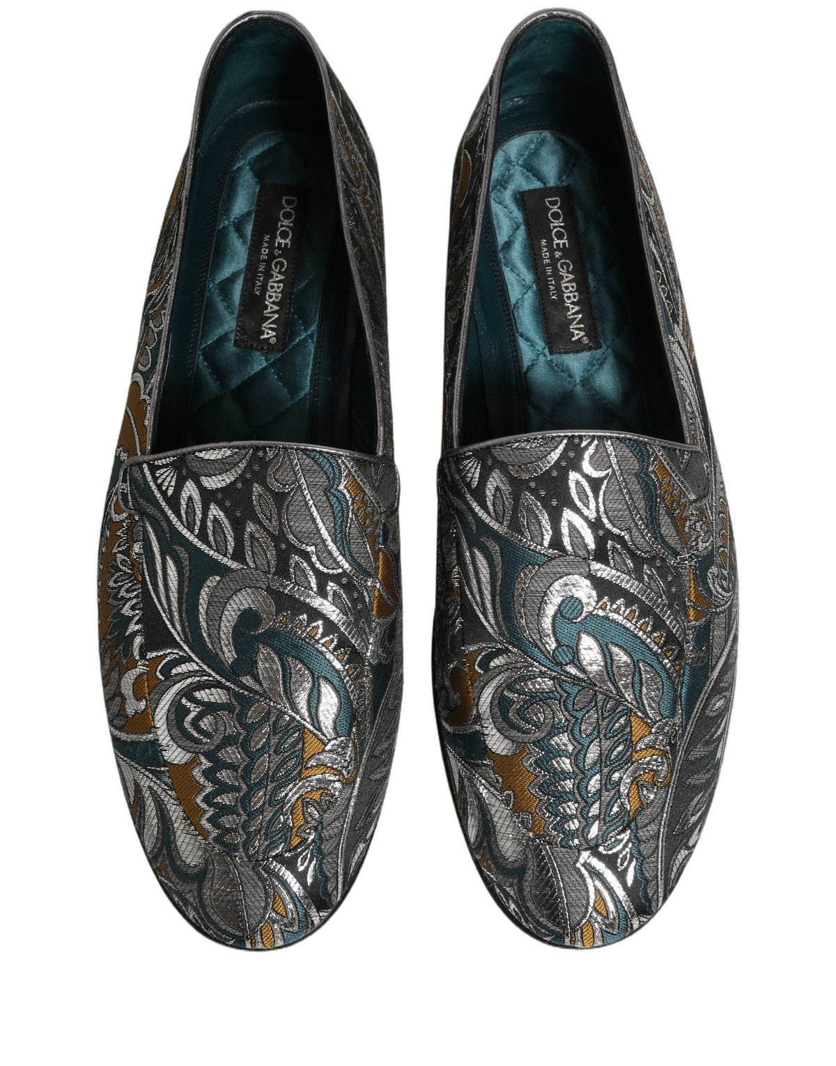Dolce & Gabbana Multicolor Paisley Brocade Men Loafers Shoes