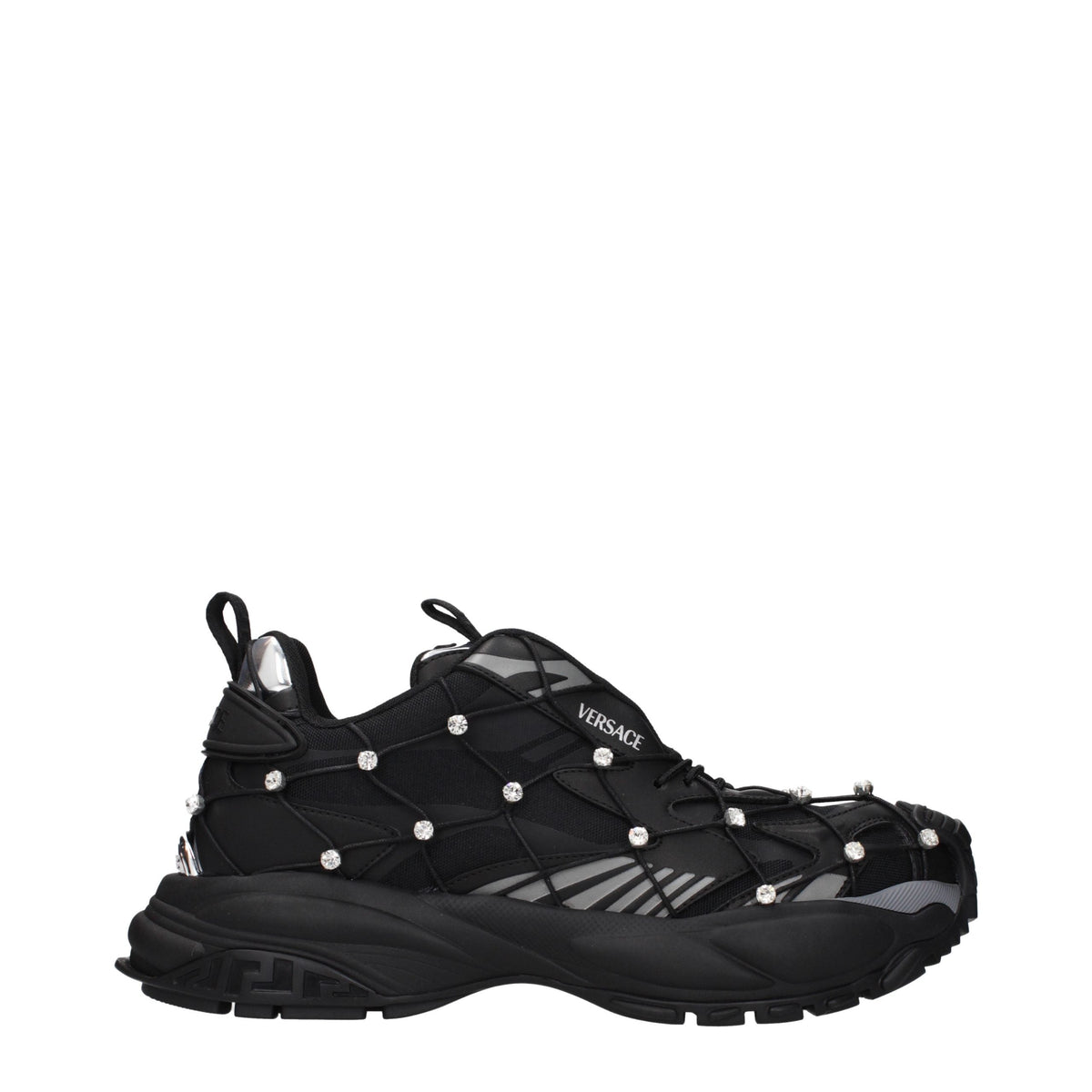 Versace Black Fabric Sneakers