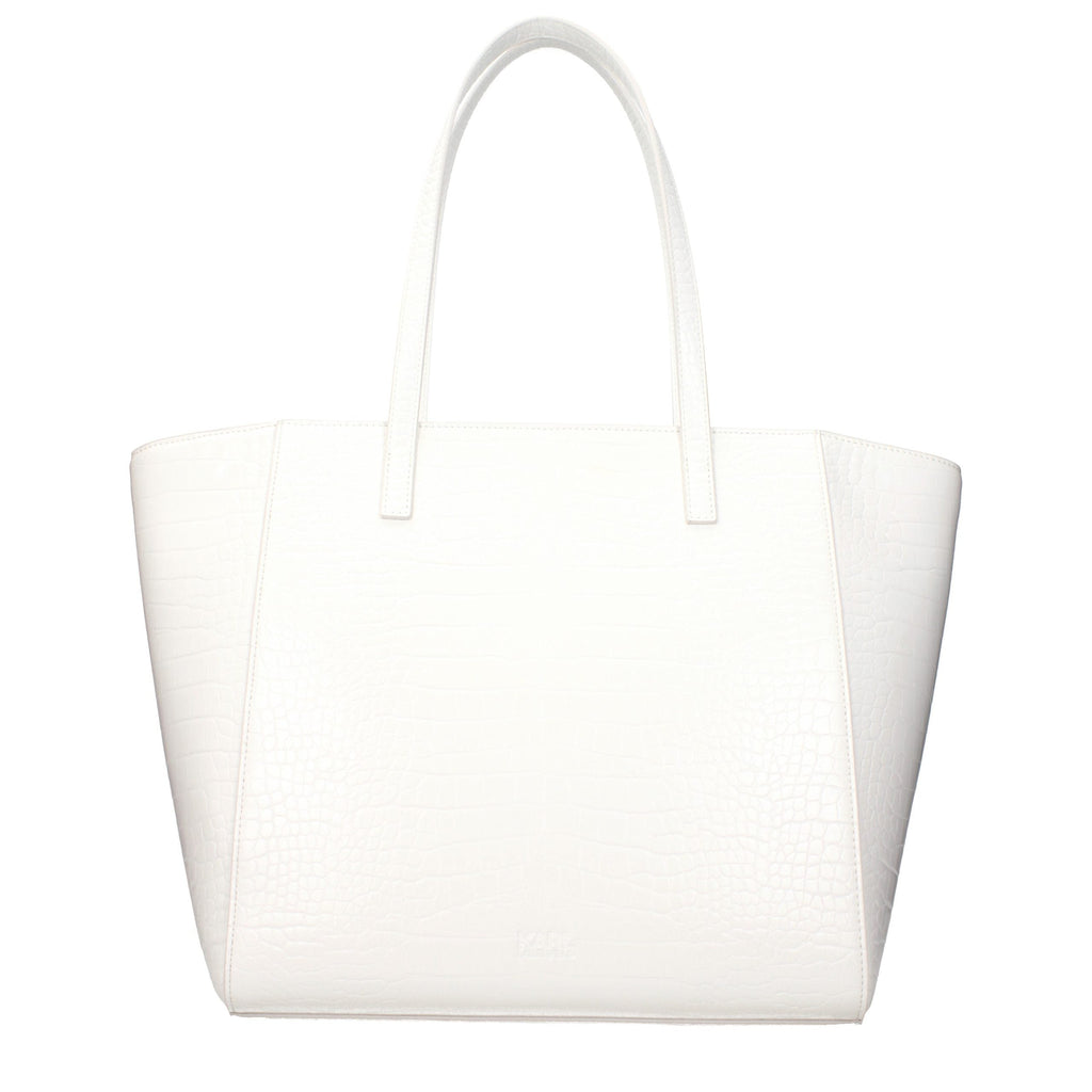Karl Lagerfeld White Polyethylene Shoulder Bag
