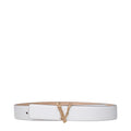 Versace White Leather Regular Belt