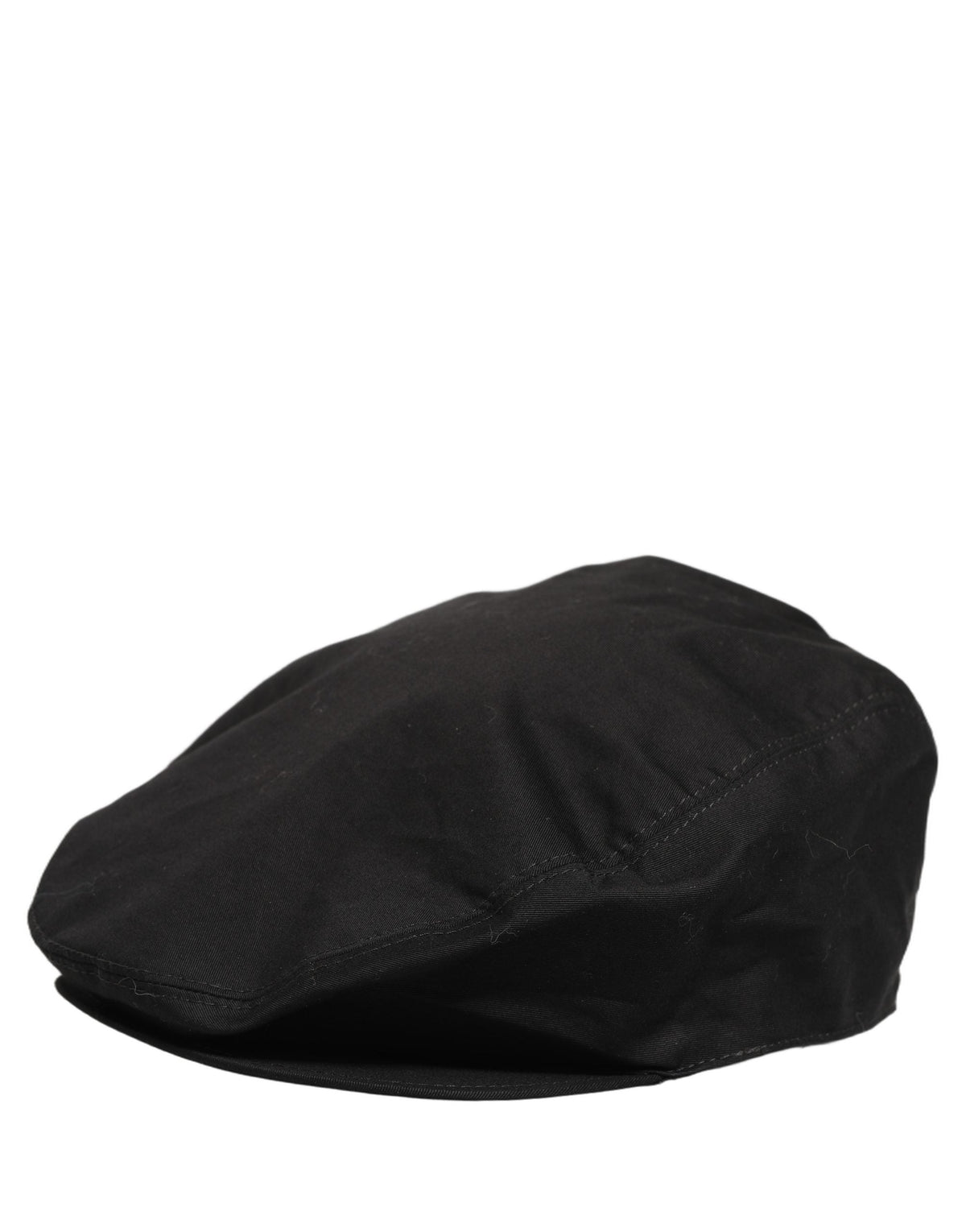 Dolce & Gabbana Men Black Cotton Stretch Newsboy Cloth Capello Hat