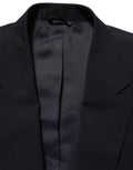 Dolce & Gabbana Dark Blue Wool Single Breasted Men Blazer Jacket