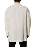 Dolce & Gabbana Off White Flax Single Breasted Blazer Jacket