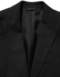 Dolce & Gabbana Black Polyester Single Breasted Blazer Jacket