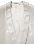 Dolce & Gabbana White Viscose Single Breasted Blazer Jacket