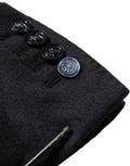 Dolce & Gabbana Blue Cashmere Single Breasted Blazer Jacket
