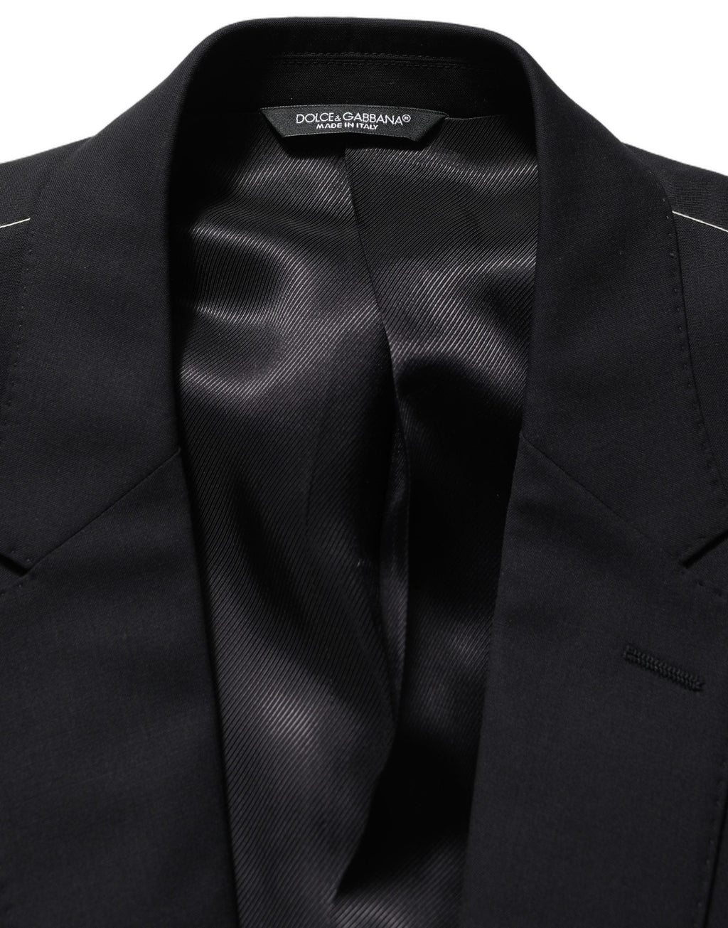 Dolce & Gabbana Dark Blue Wool Single Breasted Blazer Jacket