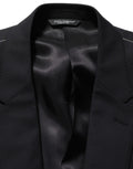 Dolce & Gabbana Dark Blue Wool Single Breasted Blazer Jacket