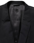 Dolce & Gabbana Black Wool Single Breasted Blazer Jacket