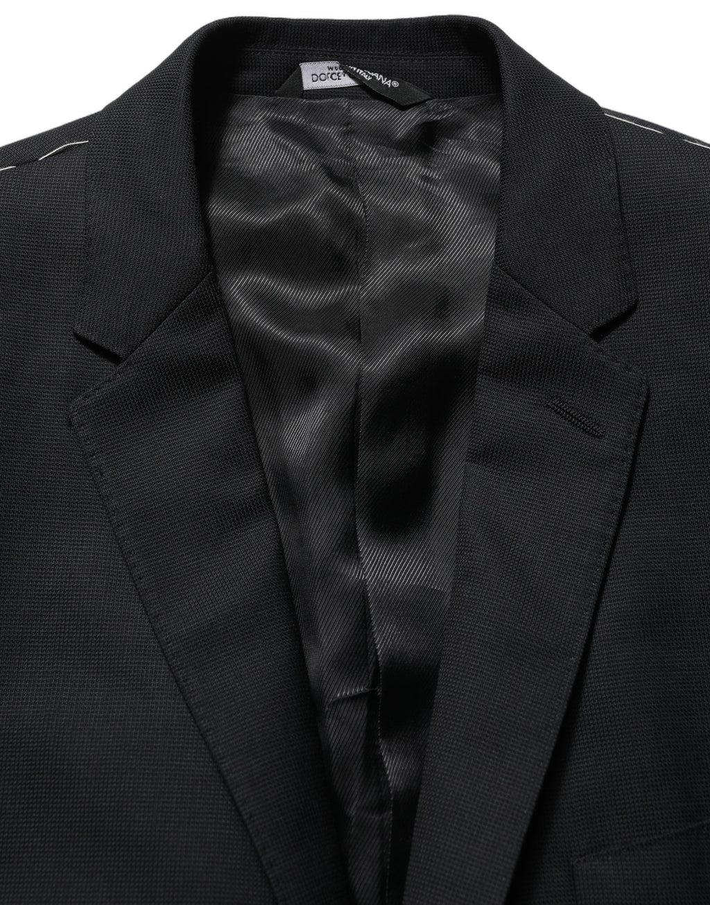 Dolce & Gabbana Dark Blue Wool Single Breasted Blazer Jacket