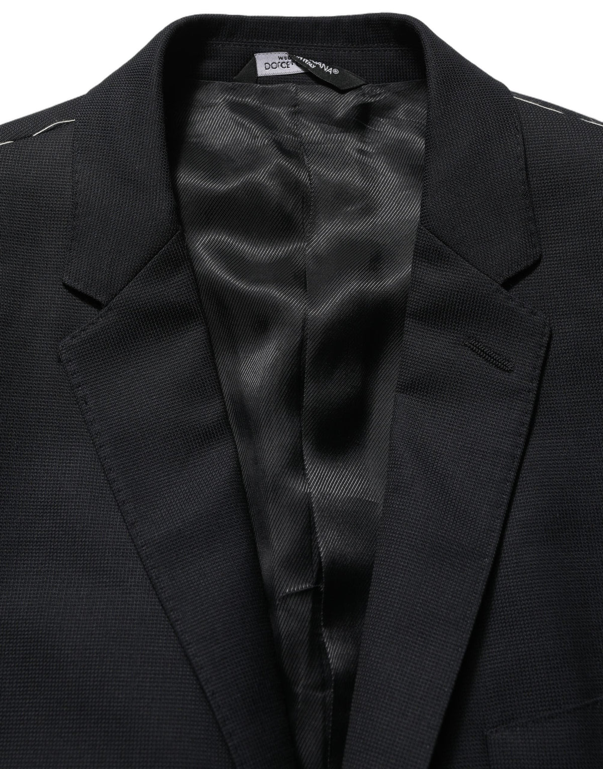 Dolce & Gabbana Dark Blue Wool Single Breasted Blazer Jacket