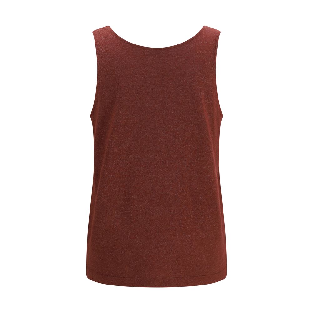 Brunello Cucinelli Red Cashmere Tank Tops
