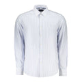 North Sails Azzurro Cotton Men Shirt with Long Sleeves and Button-Down Collar