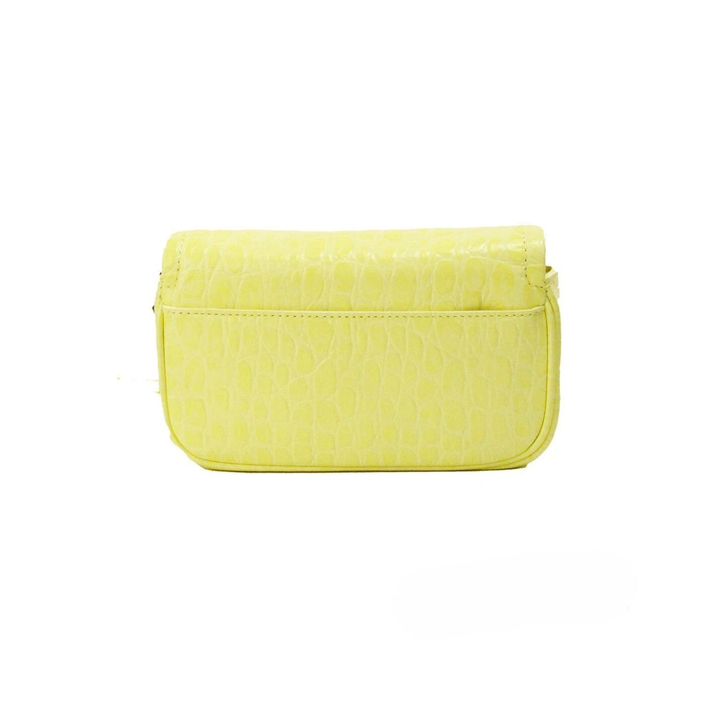 Marc Jacobs The Mini Shoulder Bag Yellow Embossed Leather Crossbody Bag