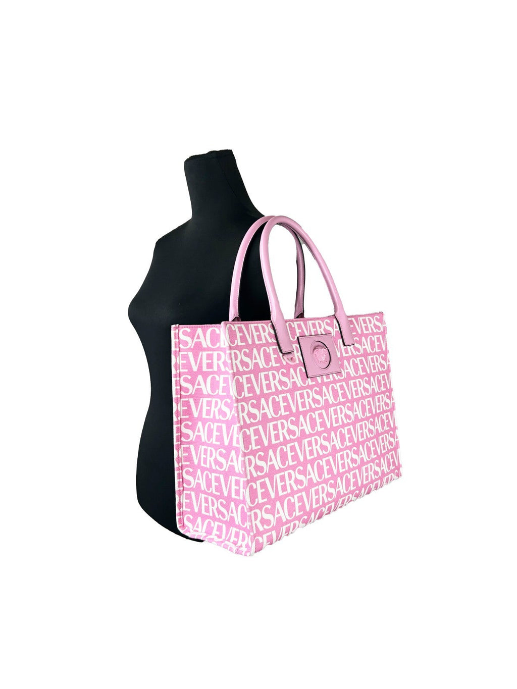 Versace Medusa Large Canvas Large Tote Bag Baby Pink