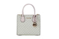 MICHAEL KORS Mercer 35S1GM9M2B Medium Logo And Leather Accordion Crossbody Bag In Powder Blush Multi