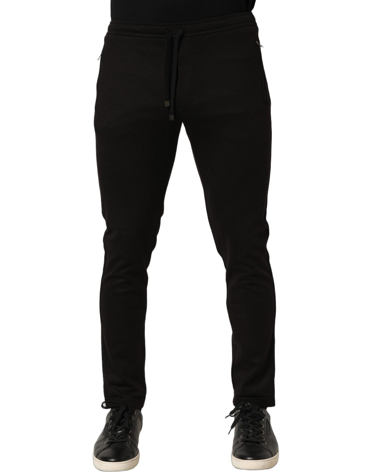 Dolce & Gabbana Black Wool Jogger Men Sweatpants Trouser Pants