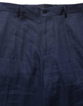 Dolce & Gabbana Blue Linen Straight Men Dress Trouser Pants