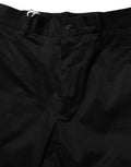 Dolce & Gabbana Black Cotton Tapered Leg Dress Trouser Pants