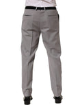 Dolce & Gabbana Gray Wool Tapered Men Dress Trouser Pants