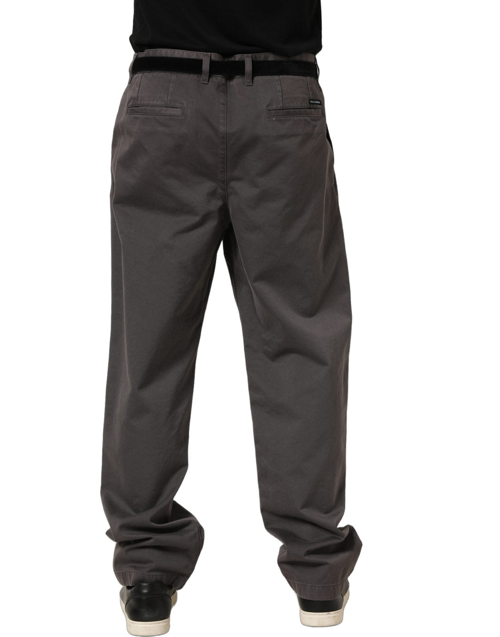 Dolce & Gabbana Dark Gray MidWaist Straight Men Trouser Pants