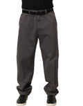 Dolce & Gabbana Dark Gray MidWaist Straight Men Trouser Pants