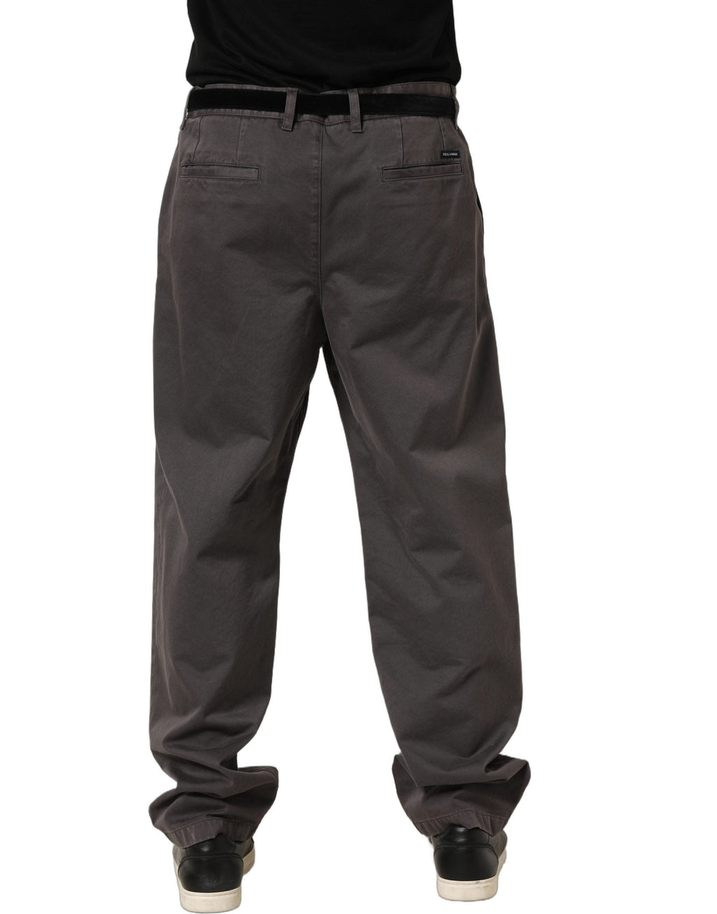 Dolce & Gabbana Dark Gray MidWaist Straight Men Trouser Pants