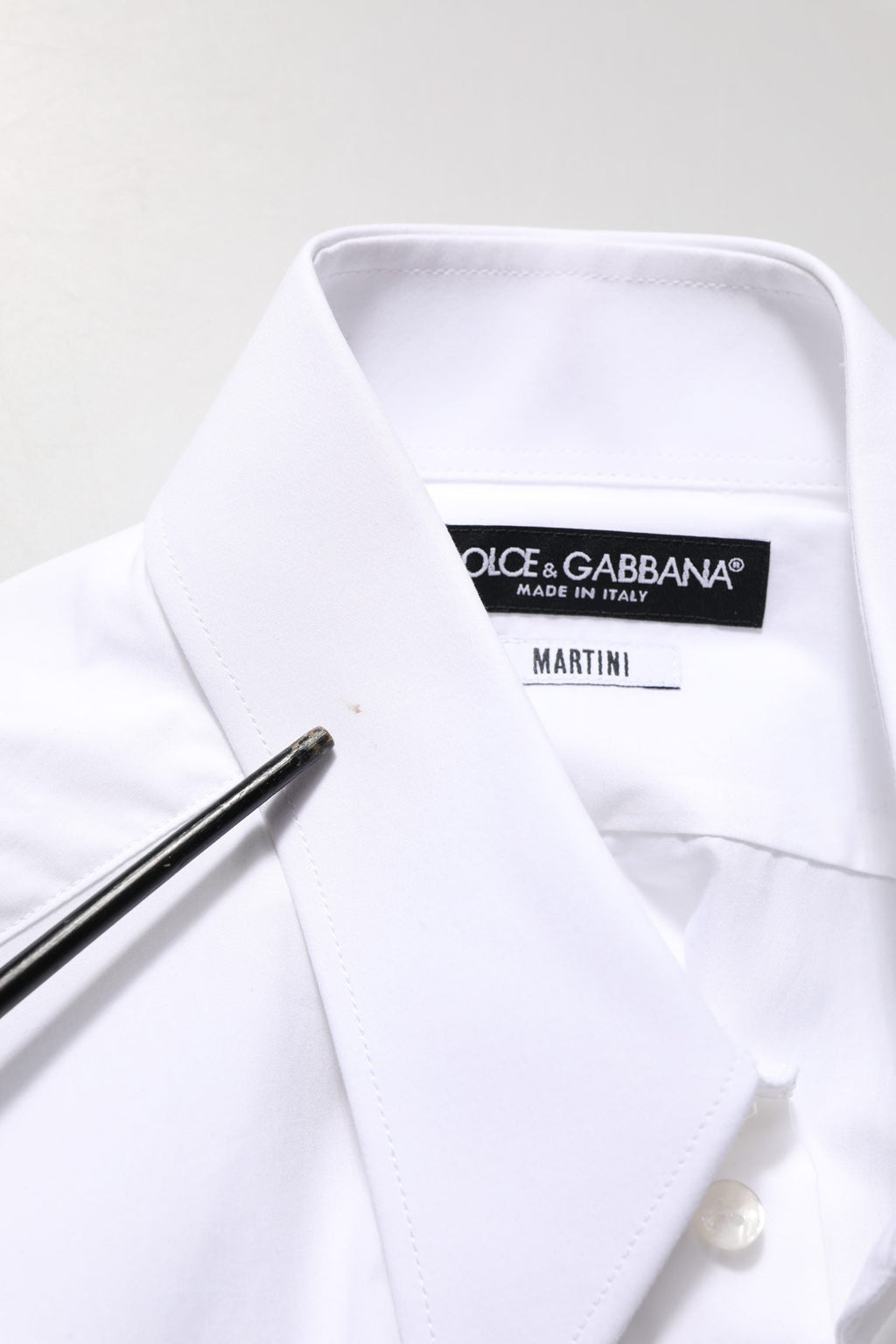 Dolce & Gabbana White MARTINI Long Sleeves Men Dress Shirt