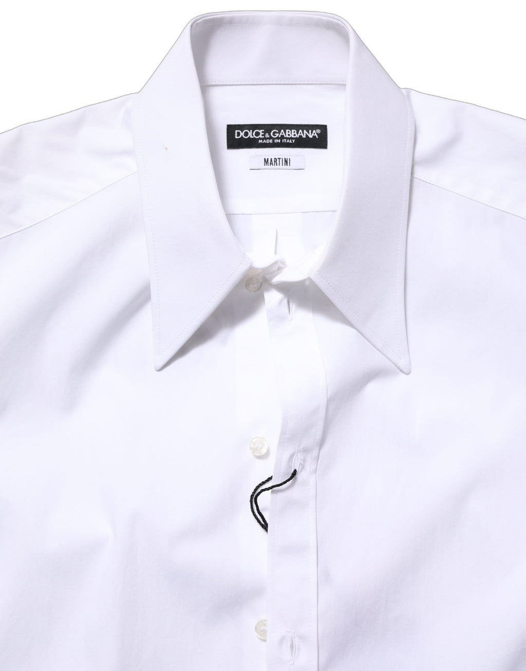 Dolce & Gabbana White MARTINI Long Sleeves Men Dress Shirt