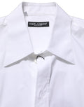 Dolce & Gabbana White Cotton Sleeveless Formal Dress Shirt